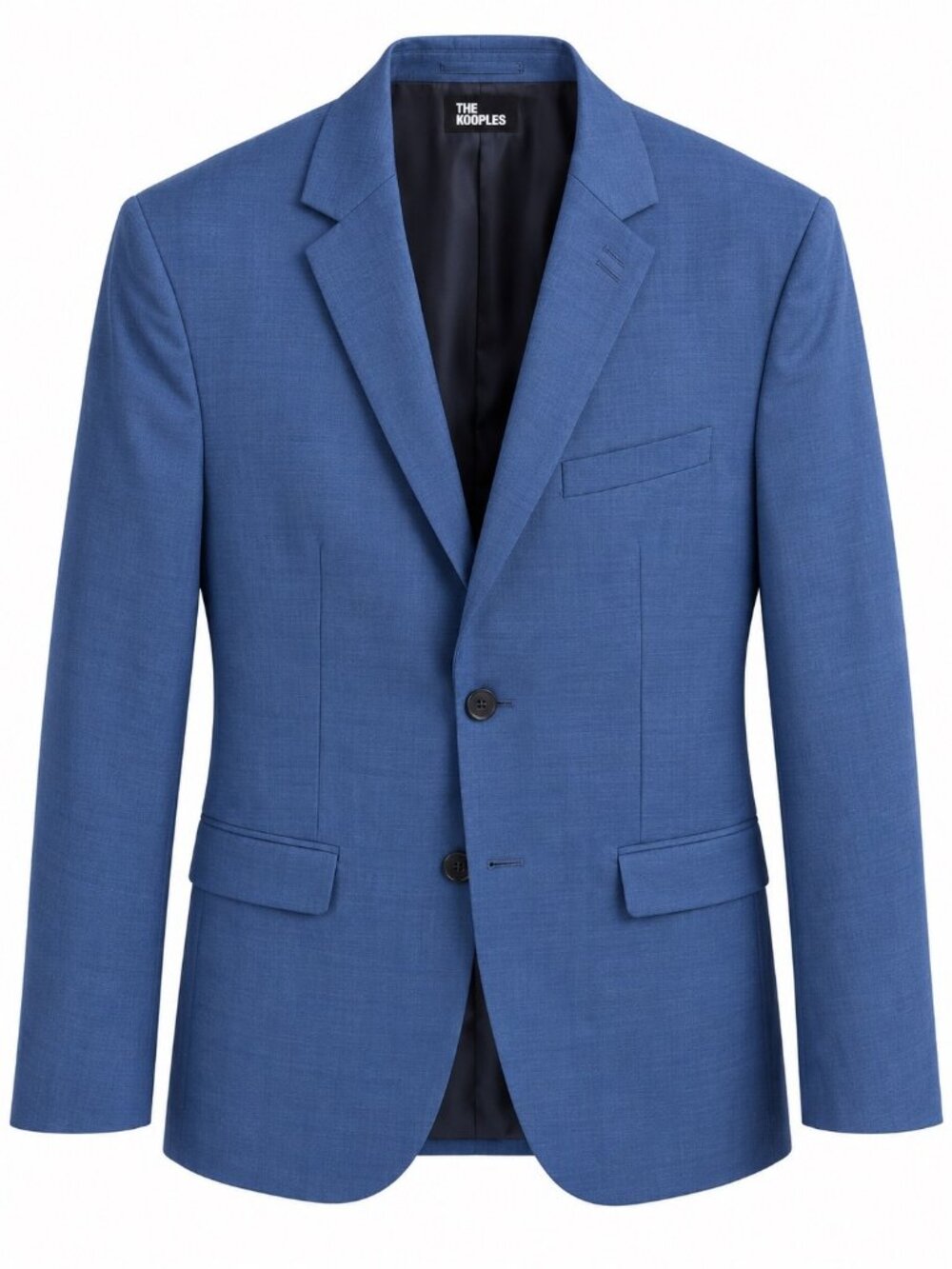 The Kooples Mens Blue Wool Suit Blazer 2-Button Slim Fit